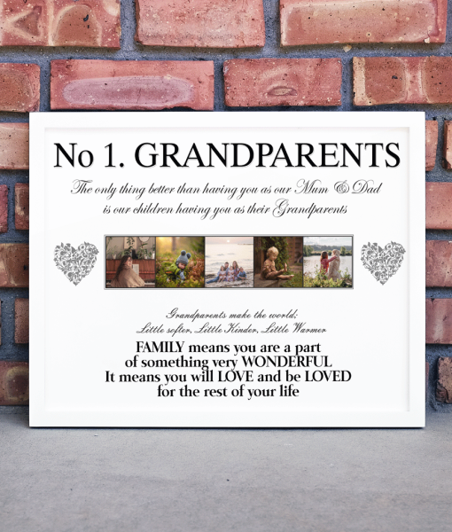 Personalised Photo Collage Frame Gift for Grandparents Fathers Day Gifts