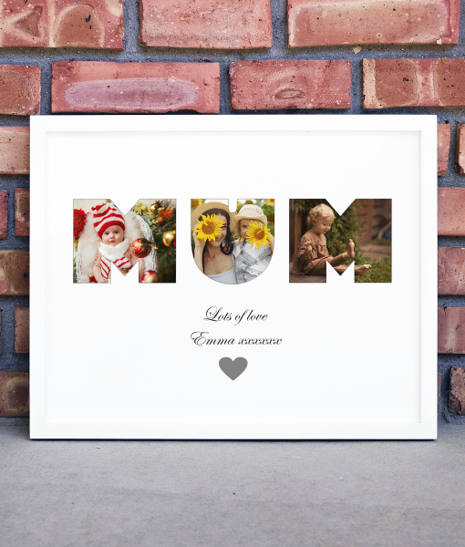 Personalised MUM Photo Collage Word Gift Print Gifts For Her