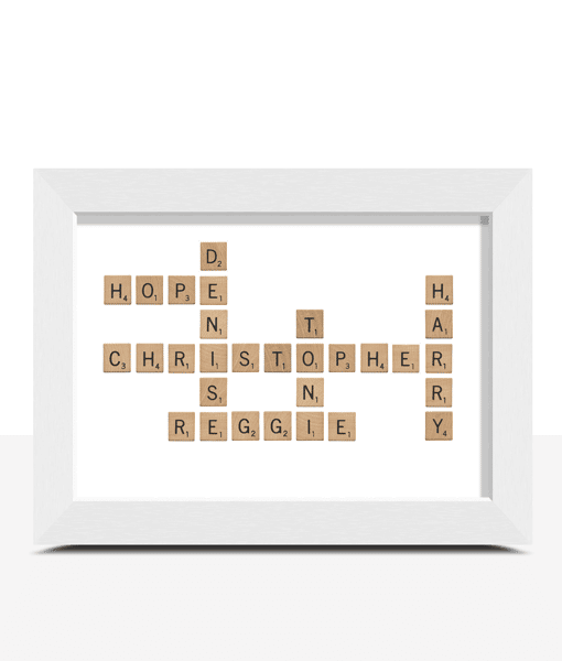 Crossword Style Word Print Anniversary Gifts