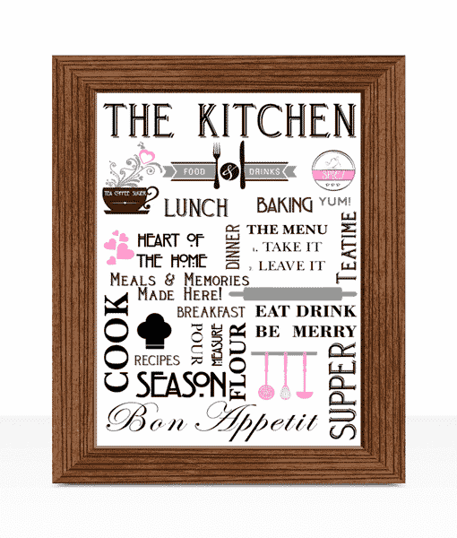 Stylish Kitchen – Diner Wall Art Picture Print Kitchen