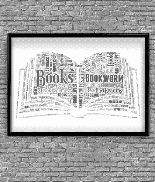 Personalised Book Word Art Picture Frame Gift Gifts For Her