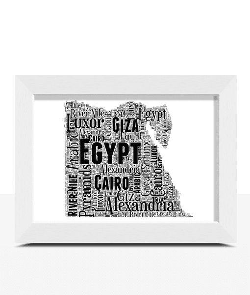 Custom Egypt Map Print – Words Tell Your Egyptian Story Maps
