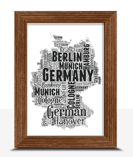 Personalised Germany Word Art Map – Your Story in Words Maps