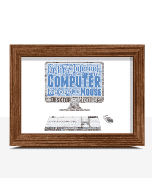 Personalised Computer Word Art Print Gifts For Him