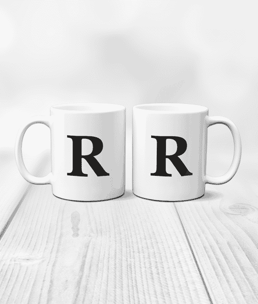 Personalised Alphabet Letter Mugs – Any Letter Birthday Gifts