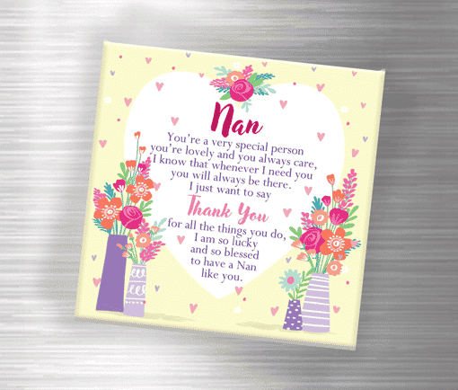Thank You Nan – Fridge Magnet Gifts For Grandparents