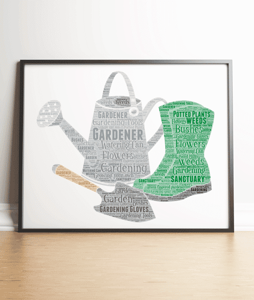 Gardening Word Art – Personalised Gardener Gift