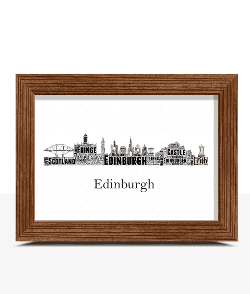 Personalised Edinburgh Skyline Word Art Picture Personalised Prints Personalised Edinburgh Skyline Word Art Picture City Skyline Prints