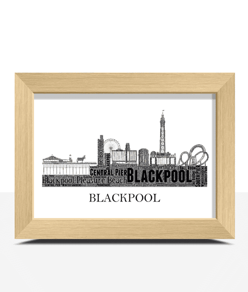Personalised Blackpool Skyline Word Art Personalised Prints Personalised Blackpool Skyline Word Art City Skyline Prints