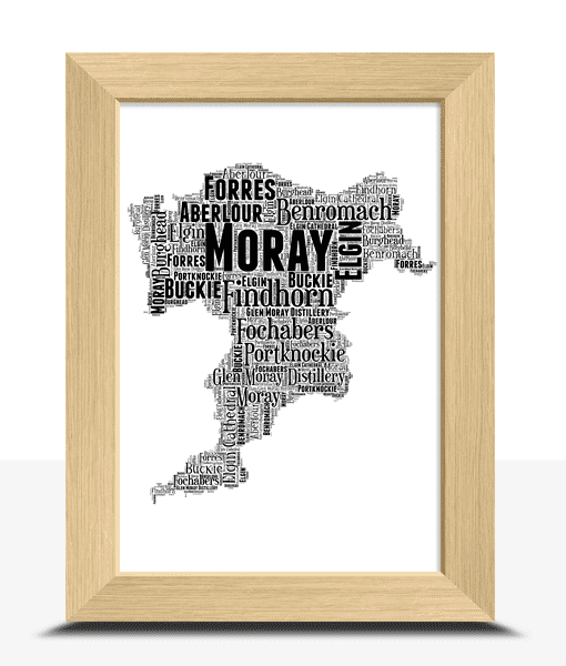 Moray – Personalised Word Art Map Maps