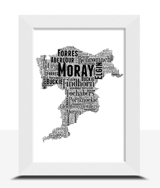 Moray – Personalised Word Art Map Maps
