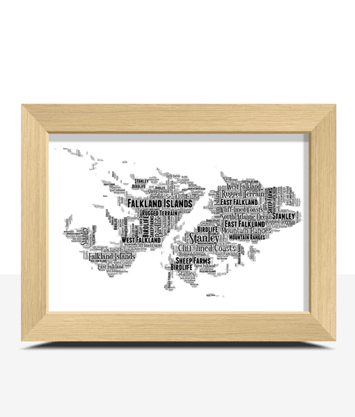 Personalised Falkland Islands – Word Art Map Maps