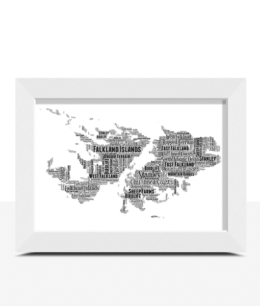Personalised Falkland Islands – Word Art Map Maps