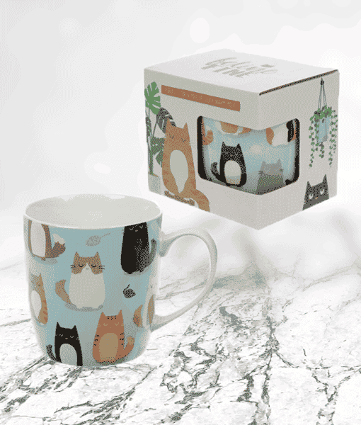 Feline Fine Cat Design Collectable Porcelain Mug