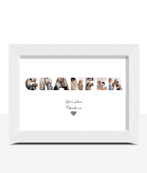 Personalised GRANFER Photo Collage Print Gift Fathers Day Gifts